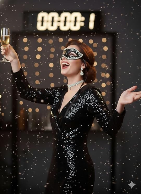 labreeze Black Eye Mask with Silver Trim (Adult) – Elegant Masquerade Mask for New Year, Parties, Halloween, Carnival & Fancy Dress