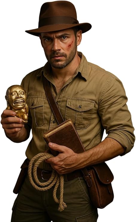 Labreeze Adult Brown Explorer Hat – Safari Adventurer Style Costume Accessory for Men & Women – Jungle Expedition Fancy Dress Hat – Indiana Style Adventure Party Outfit