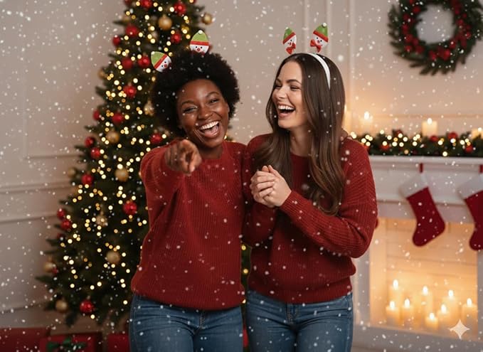 labreeze Christmas Snowman Head Bopper Headbands – Festive Party Accessory, Set of 2