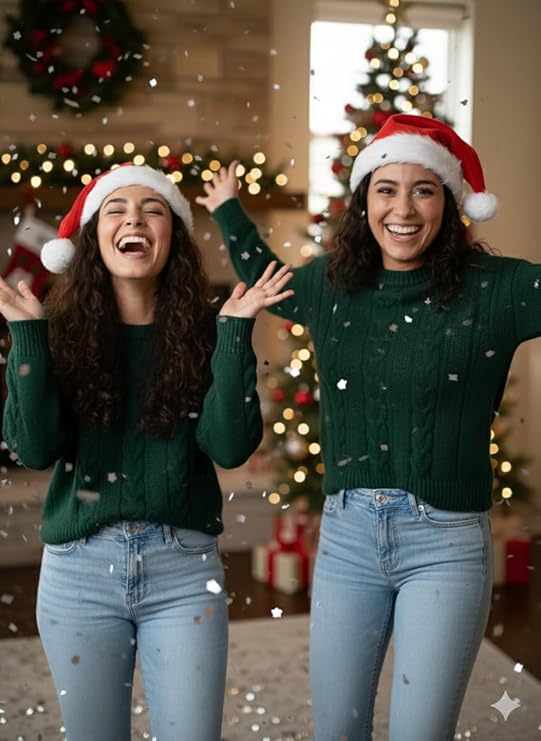 labreeze Deluxe Adult Santa Hats – Red & White Plush Christmas Style, Set of 2