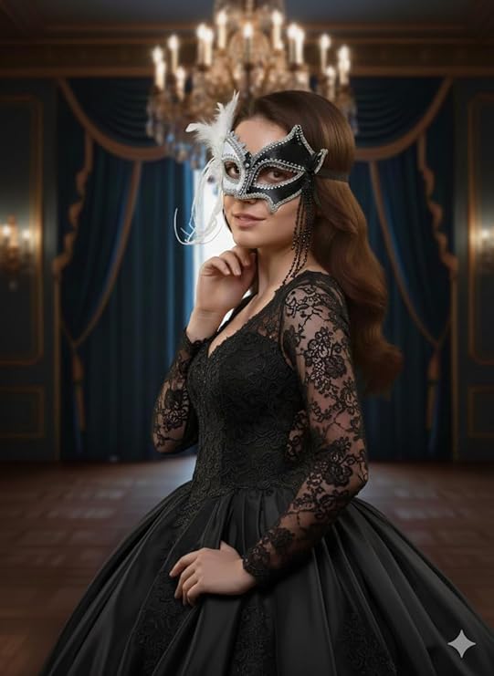 labreeze Black and White Masquerade Mask with Tassels – Adult NYE Party Accessory