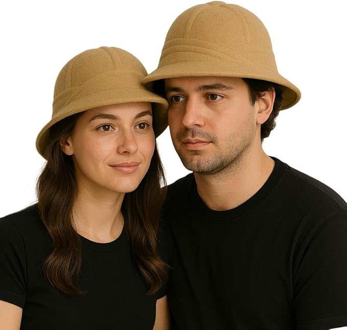labreeze Jungle Safari Hat Set for Couples – 2 Pack Adult Explorer Hats Khaki Fancy Dress Accessory for Jungle Theme Party, Halloween, Role Play, Zoo Adventure - Labreeze Ltd
