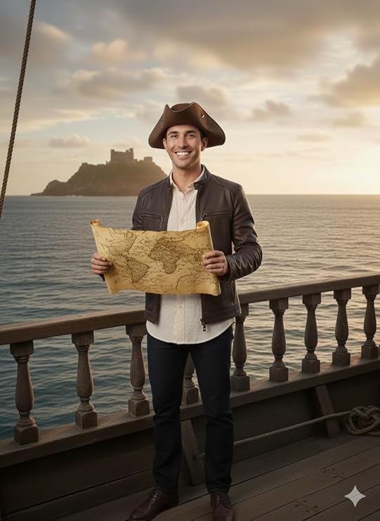 labreeze Brown Pirate Tricorn Hat – Adult Suede Three-Corner Hat