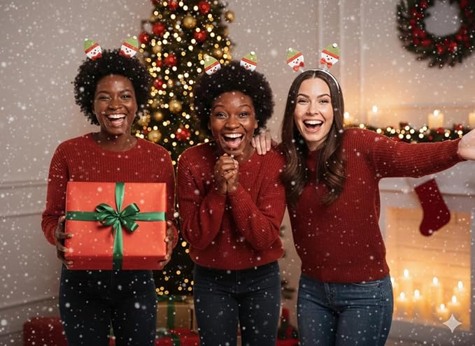 labreeze Christmas Snowman Head Bopper Headbands – Festive Holiday Party Accessory, Set of 3