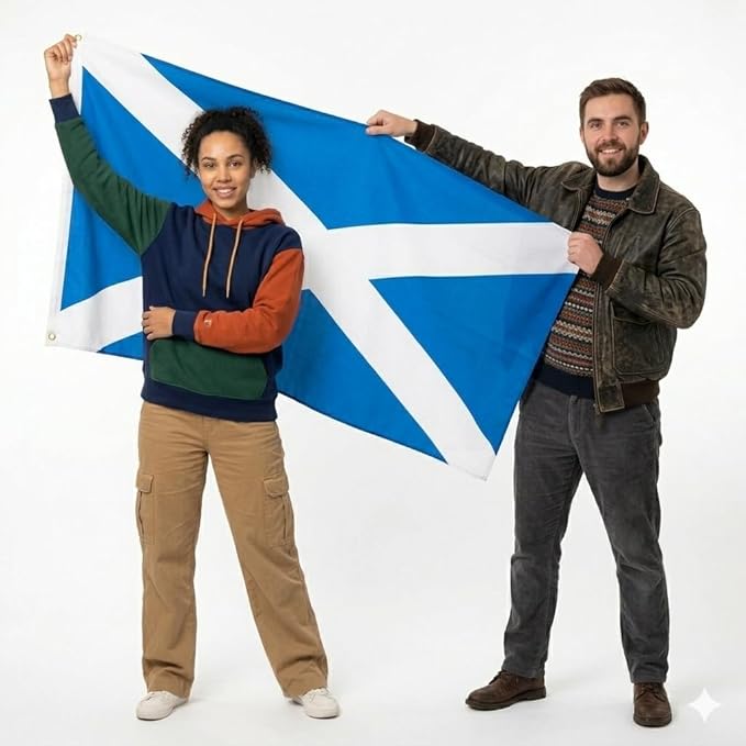 labreeze Scotland St Andrew’s Saltire Flag 5ft x 3ft – Blue & White Scottish Polyester Flag - Labreeze Ltd