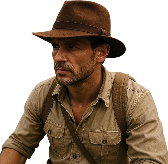labreeze Brown Explorer Safari Hat, Classic Jungle Adventure Costume Accessory, Adult One Size