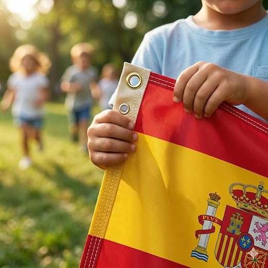 Spain Flag 5ft x 3ft – Spanish National Flag Polyester with Metal Eyelets & Double Stitched Seams - Labreeze Ltd