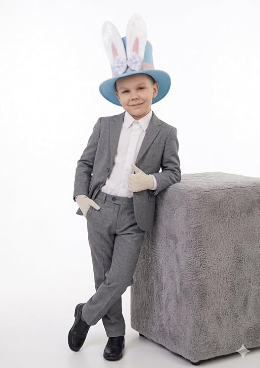 labreeze Children's Easter Bunny Top Hat with White Gloves – Complete Costume Set for Kids - Labreeze Ltd