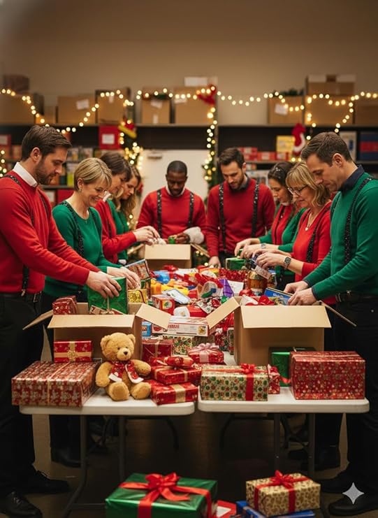 labreeze Pack of 10 Black Sequin Braces – Sparkly Adjustable Suspenders for Christmas