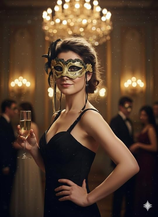 labreeze Black Metallic Masquerade Mask with Feather – Elegant Venetian Style Party Accessory