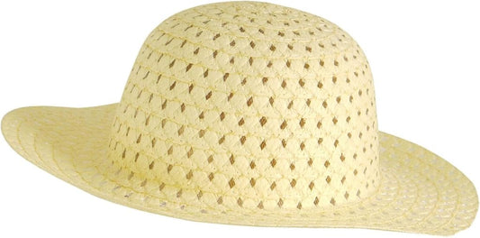 labreeze Children’s Easter Bonnet Hat – Kids’ Fancy Dress Spring Hat for Easter Parade, School Competitions & Holiday Celebrations – Classic Straw Bonnet with Decorations