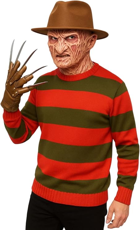 labreeze Adult Men’s Claw Hand Glove – Freddy Krueger Style Halloween Fancy Dress Costume Accessory for Horror Parties, Cosplay & Scary Movie Themes