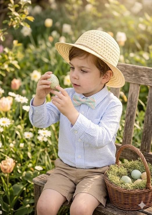 labreeze Children's Easter Bonnet – Yellow Woven Straw Style Fancy Dress Hat for Kids - Labreeze Ltd