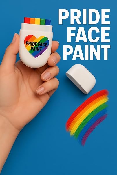 Rainbow Pride Face Paint – 6-Color Set for LGBTQ+ Celebrations, Festivals & Parades – Safe & Non-Toxic