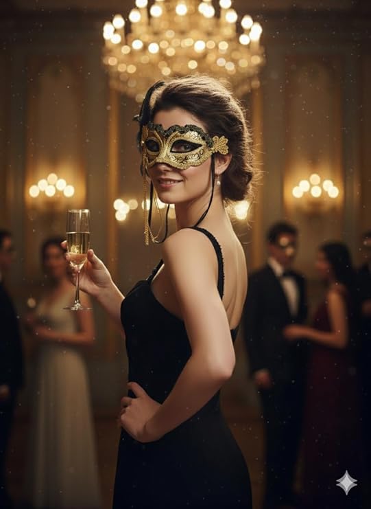 labreeze Black Metallic Masquerade Mask with Feather – Elegant Venetian Style Party Accessory