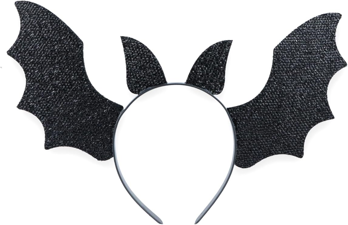 Labreeze Gothic Halloween Costume Set – Black Tulle Tutu Skirt, Bat Wing Headband, Lace Gloves & Over-Knee Socks – Adult One Size Fancy Dress Outfit