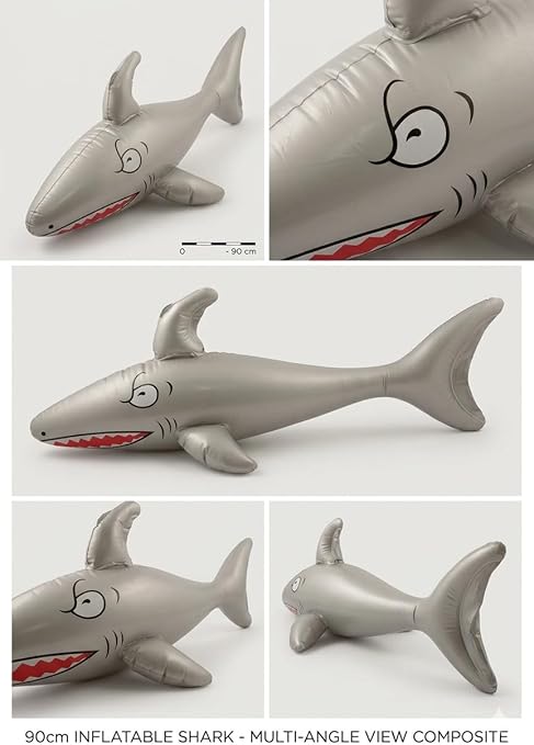 labreeze Inflatable Shark Toy – Grey 90cm Ocean Theme Party Decoration - Labreeze Ltd
