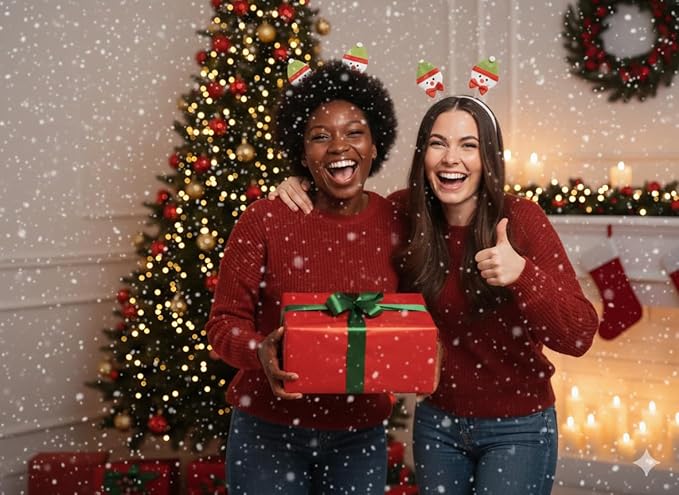 labreeze Christmas Snowman Head Bopper Headbands – Festive Party Accessory, Set of 2