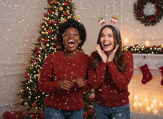 labreeze Christmas Snowman Head Bopper Headbands – Festive Party Accessory, Set of 2