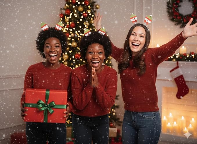 labreeze Christmas Snowman Head Bopper Headbands – Festive Holiday Party Accessory, Set of 3