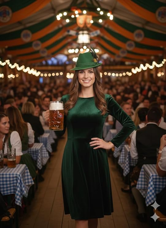 labreeze Green Oktoberfest Felt Hat – Adult Bavarian Party Hat