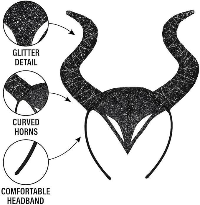 labreeze Black Fairytale Witch Headband – Pointed Mini Hat Costume Accessory for Adults & Kids – Halloween Fancy Dress for Witches, Wizards & Magical Party Themes