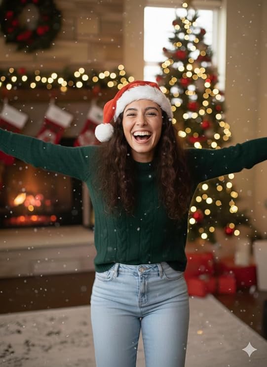 labreeze Deluxe Adult Santa Hat – Red & White Plush Classic Christmas Style