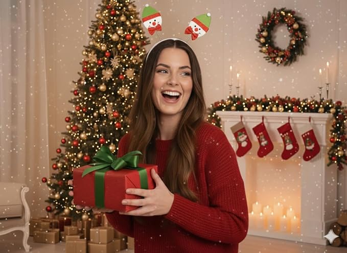 labreeze Christmas Snowman Head Bopper Headband – Festive Holiday Party Accessory with Wobbling Snowman