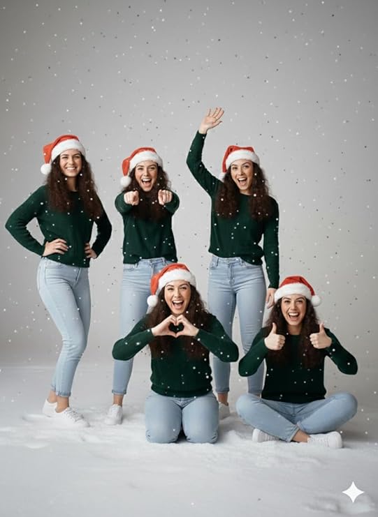 labreeze Deluxe Adult Santa Hats – Plush Red & White Traditional Christmas Style, Set of 5