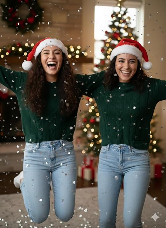 labreeze Deluxe Adult Santa Hats – Red & White Plush Christmas Style, Set of 2