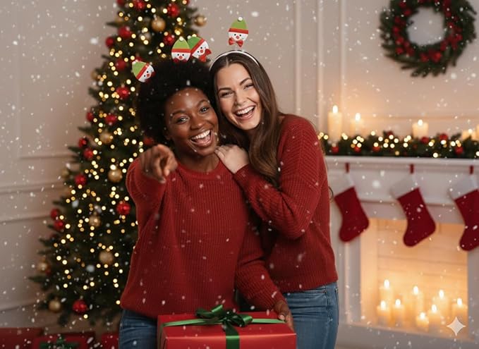 labreeze Christmas Snowman Head Bopper Headbands – Festive Party Accessory, Set of 2