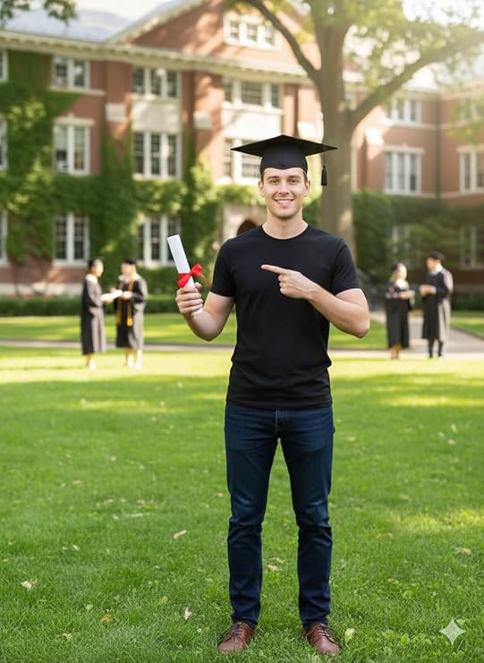 labreeze Budget Felt Mortar Board Hat – Adult Graduation Cap