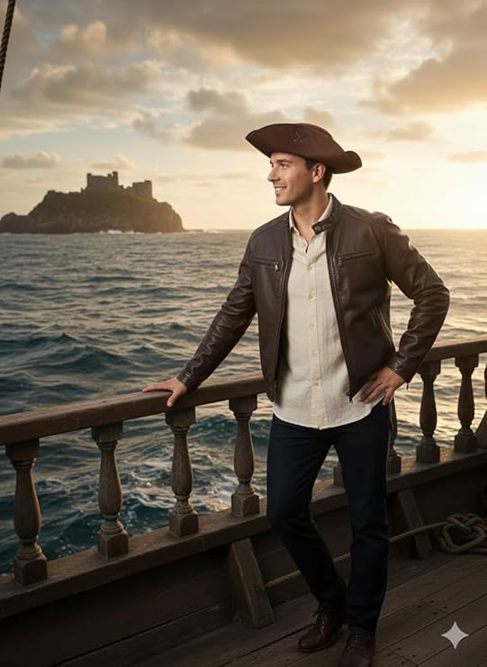 labreeze Brown Pirate Tricorn Hat – Adult Suede Three-Corner Hat