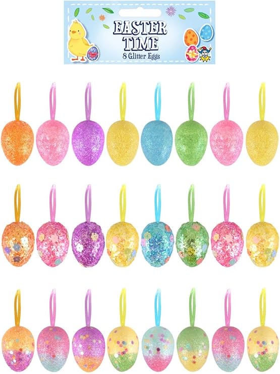 labreeze Children’s Bonnet Hat – DIY Craft Kit with 4 Carrots, Green Paper Rope, 8 Foam Eggs & 8 Glitter Eggs – Kids’ Fancy Dress Hat for Parades & School Competition