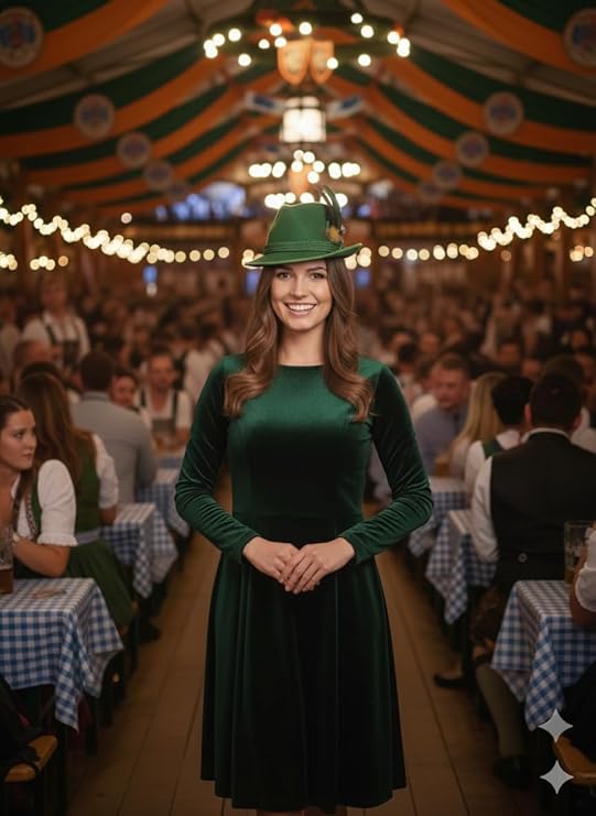 labreeze Green Oktoberfest Felt Hat – Adult Bavarian Party Hat