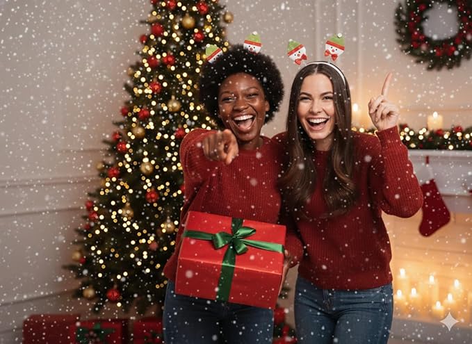 labreeze Christmas Snowman Head Bopper Headbands – Festive Party Accessory, Set of 2