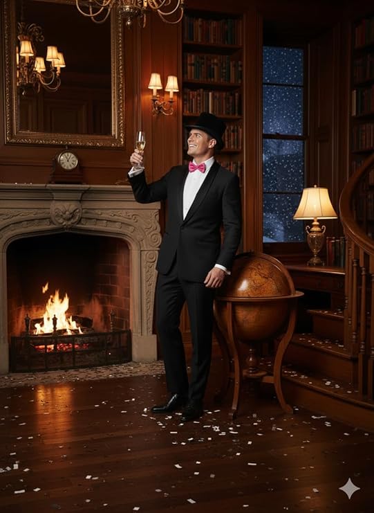 abreeze Adult Black Velour Top Hat with Pink Bow – Victorian Christmas Costume Accessory for Fancy Dress & Theatre