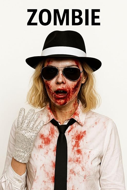 Women’s Halloween Gangster Costume Accessories Set – Al Capone Hat, Black Tie, Aviator Glasses, Sequin Glove & Fake Blood – Fancy Dress Kit for Girls & Ladies