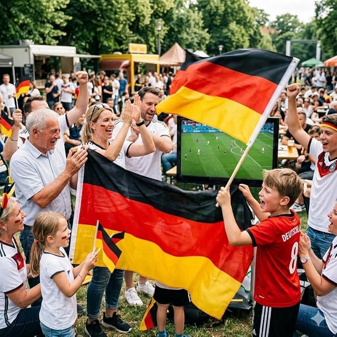 labreeze Germany Flag 5ft x 3ft – Black Red Gold Tricolour Polyester Flag with Metal Eyelets - Labreeze Ltd