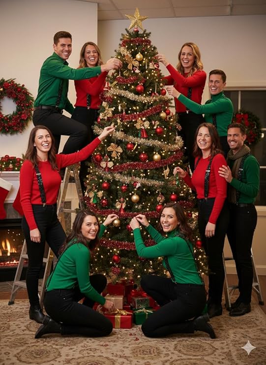 labreeze Pack of 10 Black Sequin Braces – Sparkly Adjustable Suspenders for Christmas