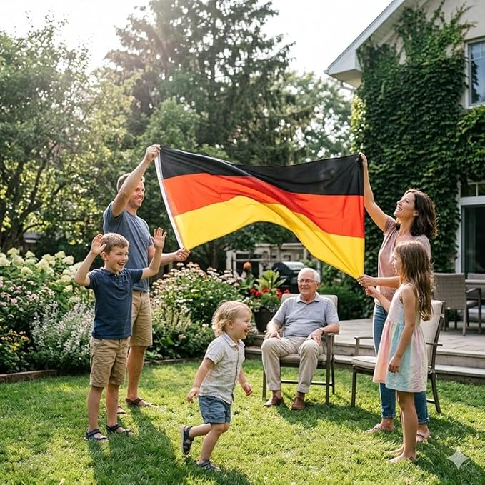 labreeze Germany Flag 5ft x 3ft – Black Red Gold Tricolour Polyester Flag with Metal Eyelets - Labreeze Ltd