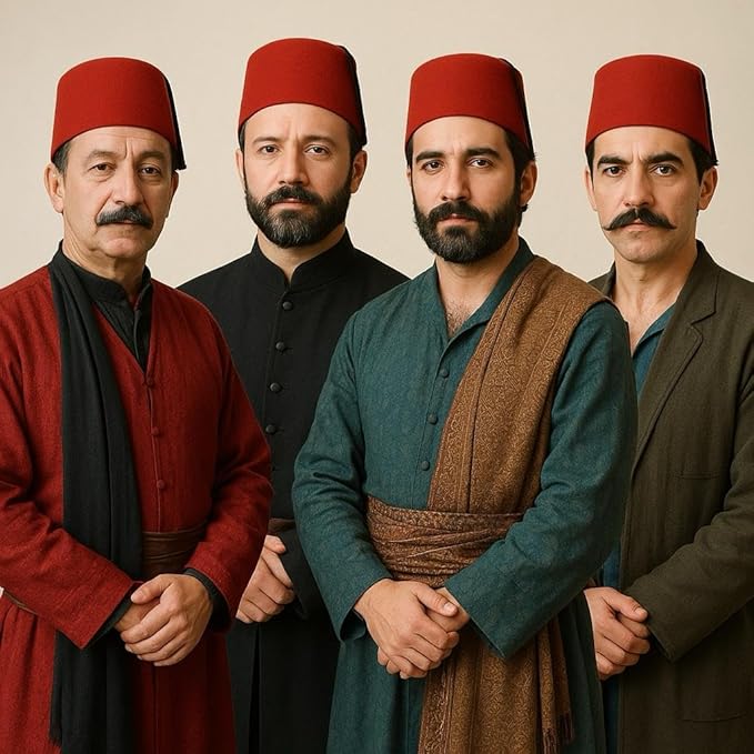 Labreeze Set of 4 Red Fez Hats for Adults – Classic Ottoman, Moroccan, Turkish Costume Hat – Traditional Fancy Dress Accessory for Parties, Cultural Events, Theatre, and Cosplay