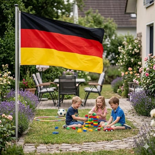 labreeze Germany Flag 5ft x 3ft – Black Red Gold Tricolour Polyester Flag with Metal Eyelets - Labreeze Ltd