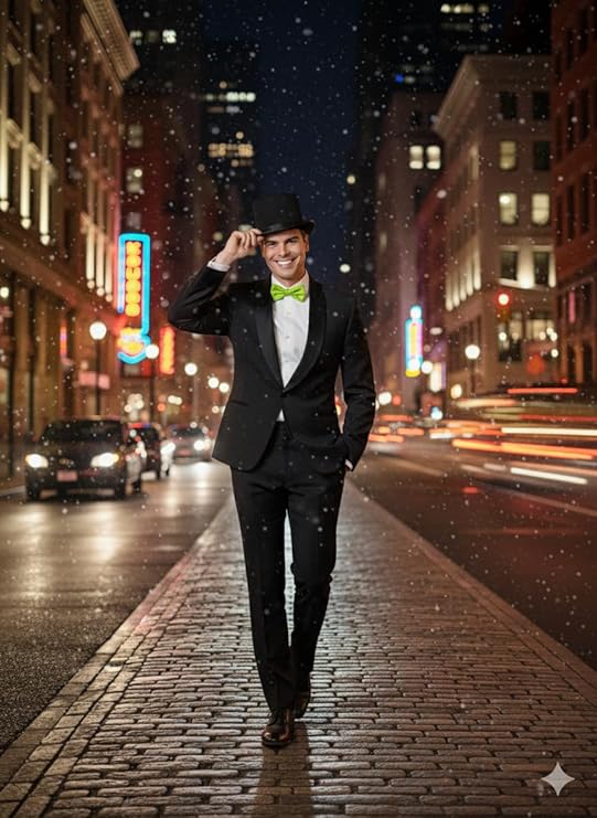 Labreeze Adult Black Velour Top Hat & Green Bow Tie Set – Victorian Dickens Style Christmas Fancy Dress Accessory