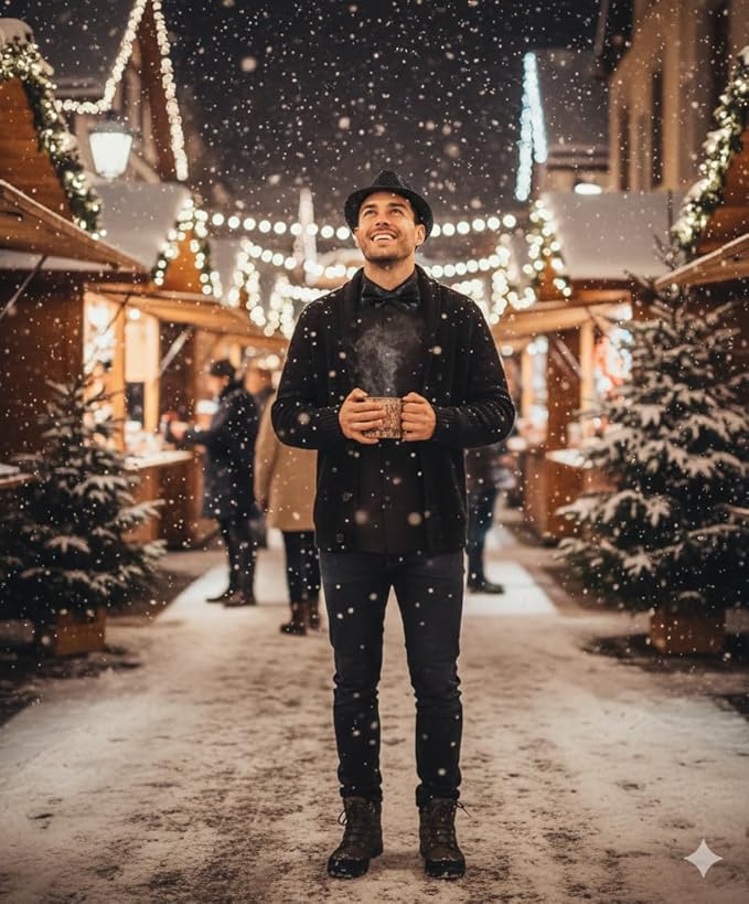 Black Sequin Hat & Bow Tie Set – Adult Fancy Dress Party Costume Accessories