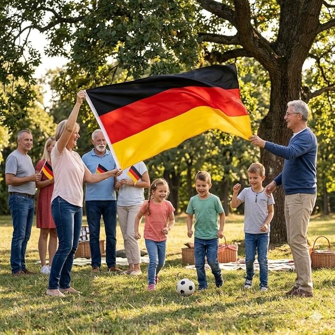 labreeze Germany Flag 5ft x 3ft – Black Red Gold Tricolour Polyester Flag with Metal Eyelets - Labreeze Ltd