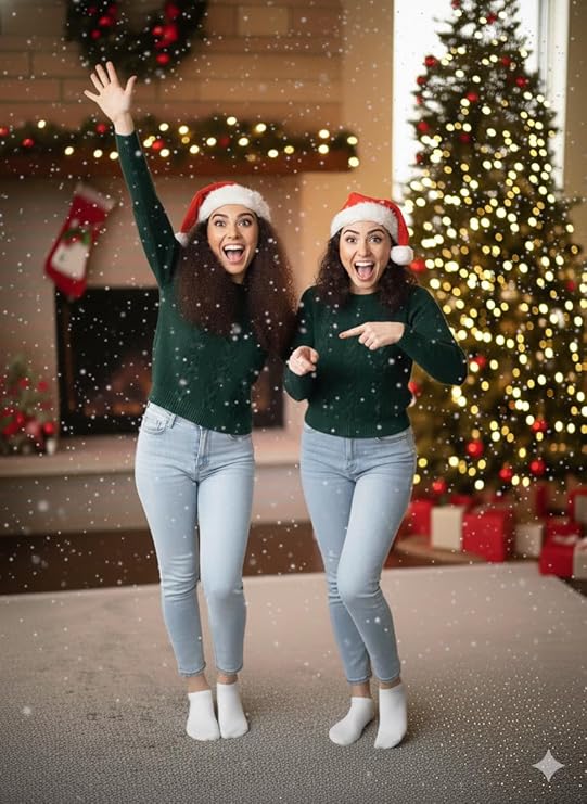 labreeze Deluxe Adult Santa Hats – Red & White Plush Christmas Style, Set of 2