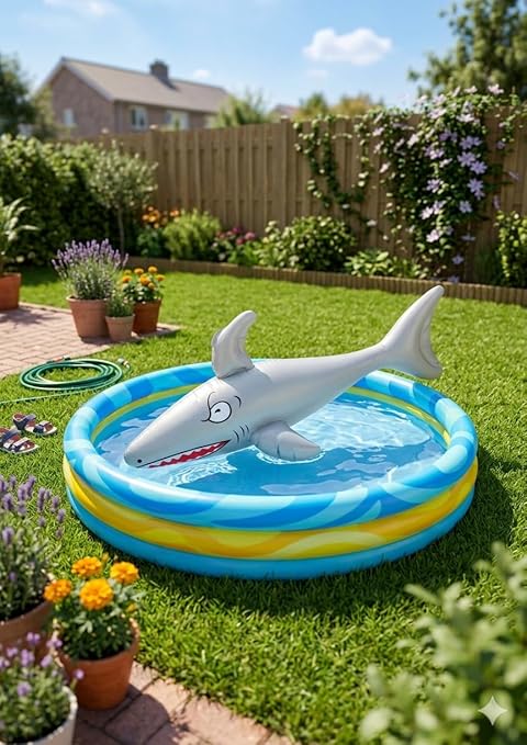 labreeze Inflatable Shark Toy – Grey 90cm Ocean Theme Party Decoration - Labreeze Ltd