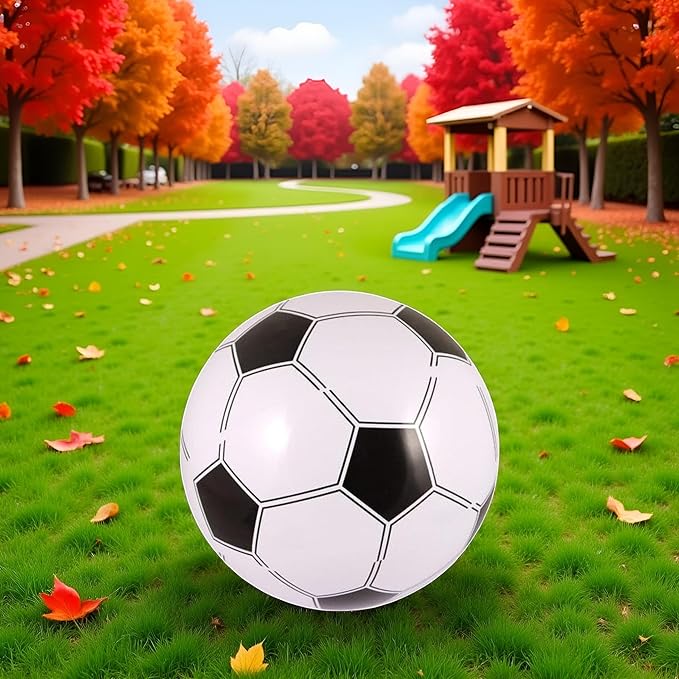 Inflatable Football (40cm) – Blow-Up Ball for Kids Party Games, Summer Garden Fun, Beach Toys, Football-Themed Events, Carnival Prizes, Sports Day & Outdoor Activities