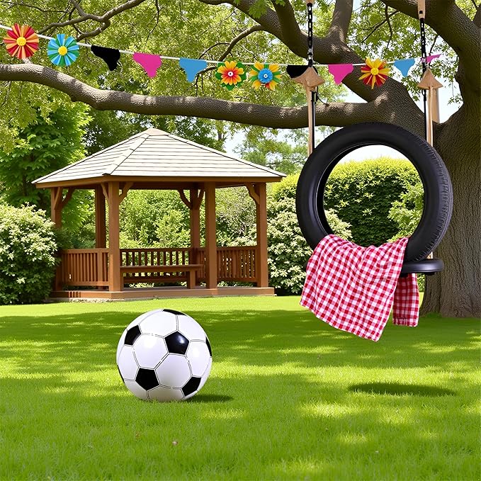Inflatable Football (40cm) – Blow-Up Ball for Kids Party Games, Summer Garden Fun, Beach Toys, Football-Themed Events, Carnival Prizes, Sports Day & Outdoor Activities